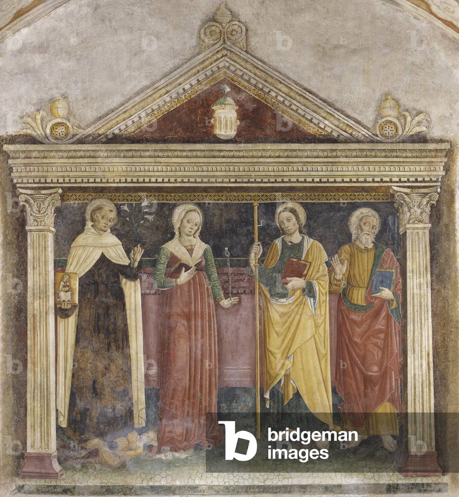 The Saints Alberto, Apollonia, James and Philip, 1485, (fresco)