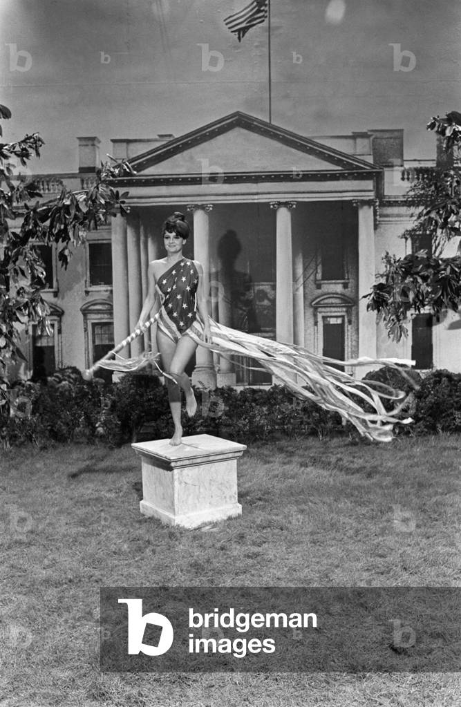 Rossana Podestò in Seven Golden Men Strike Again, Italy, 1960 (b/w photo)