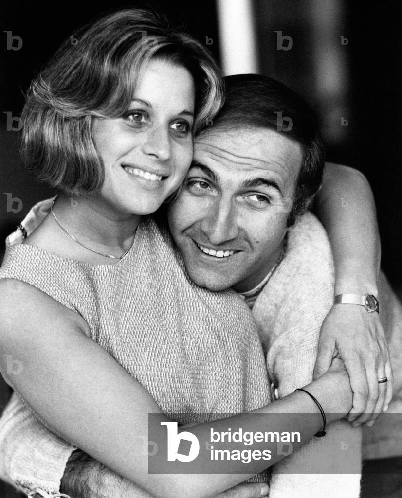 Pippo Baudo hugging his wife Angela Lippi