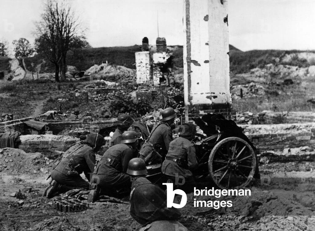 German soldiers in action