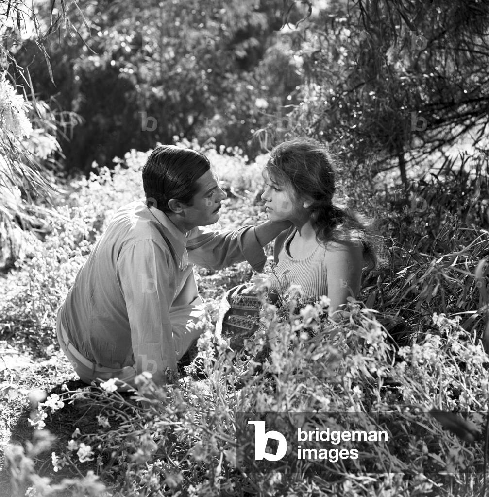 Marcello Mastroianni and Stefania Sandrelli in Divorce Italian Style, Italy, 1961 (b/w photo)