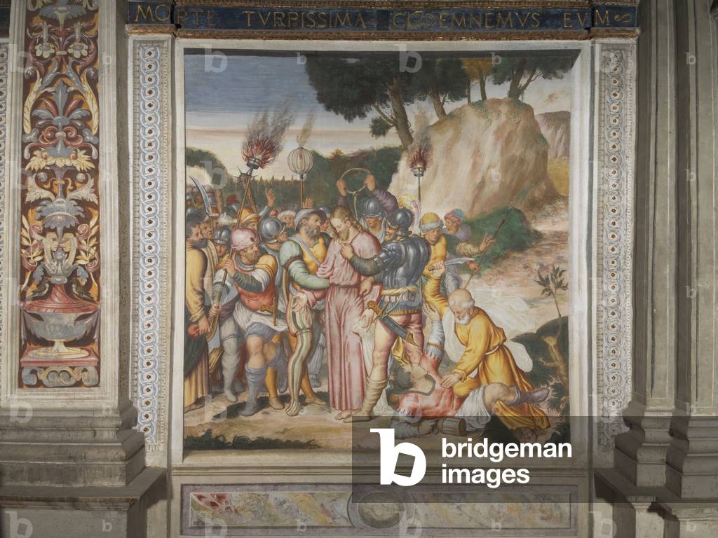 The Taking of Christ (Cattura di Cristo), by Giovan Pietro, Aurelio and Evangelista Luini, 1556-1565, 16th Century, fresco