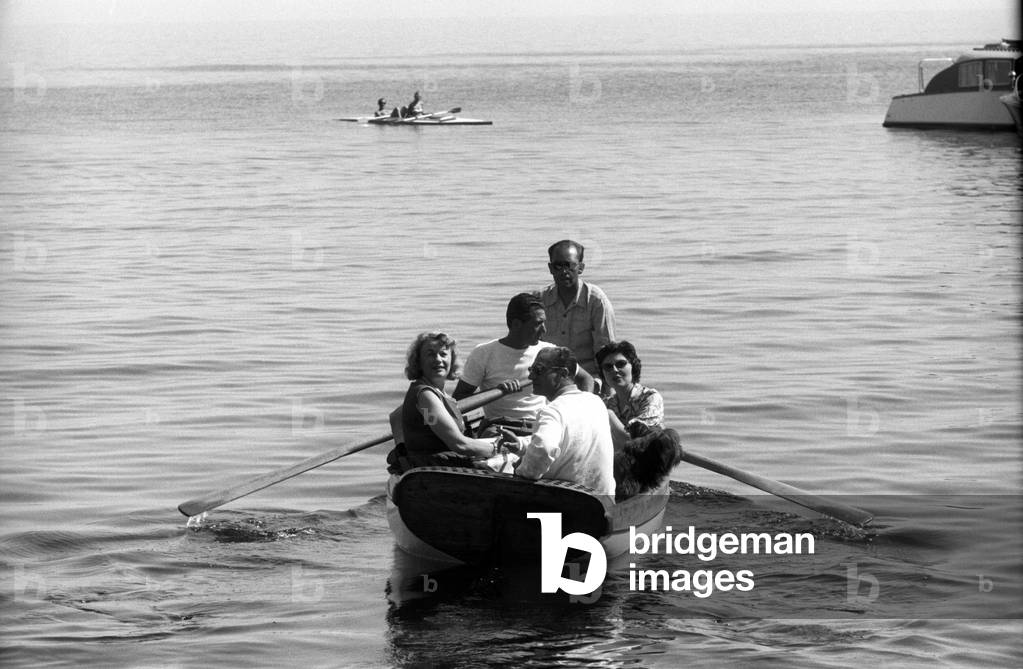 Soraya on a boat