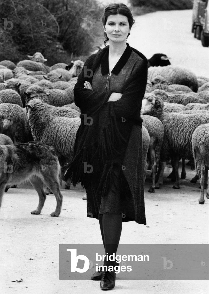 Scilla Gabel on the set of 'Vino e Pane', Avezzano, Italy, 1972