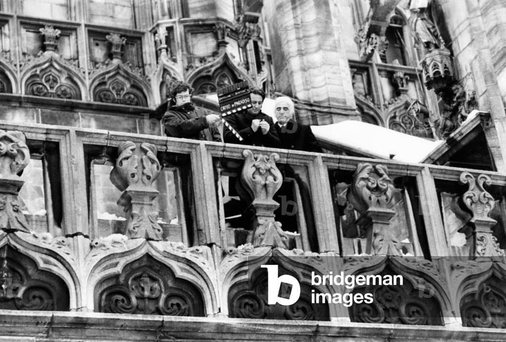 Arnoldo Foà and Alberto Lionello on the terrace of Milan's Duomo