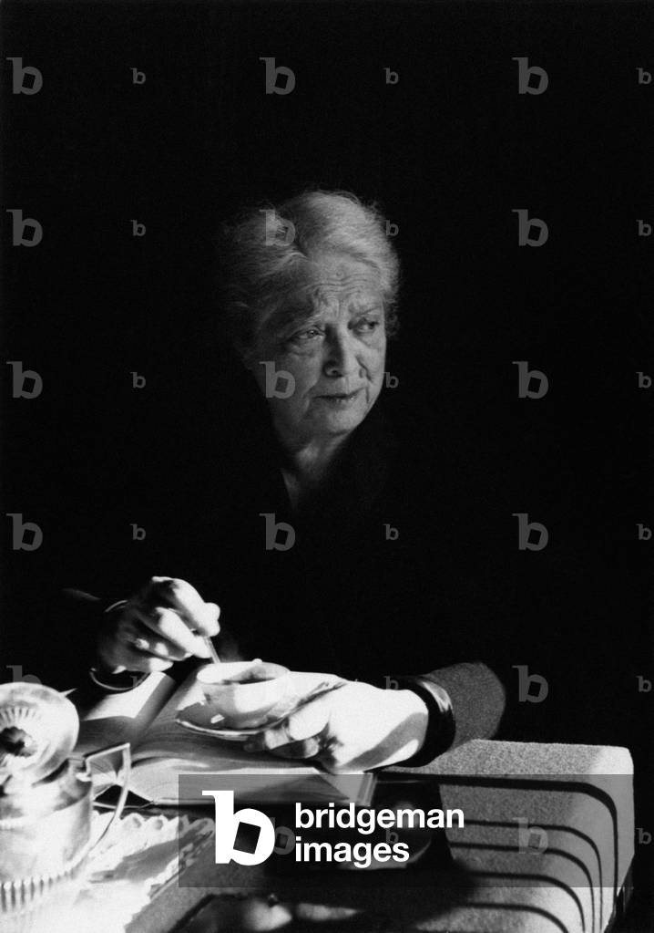 Ada Boni drinking a coffee