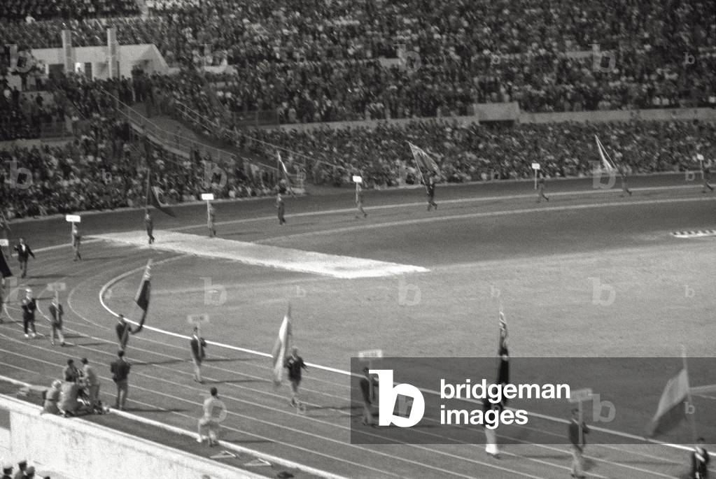 A moment of the Closing Ceremony, 1960 (b/w photo)