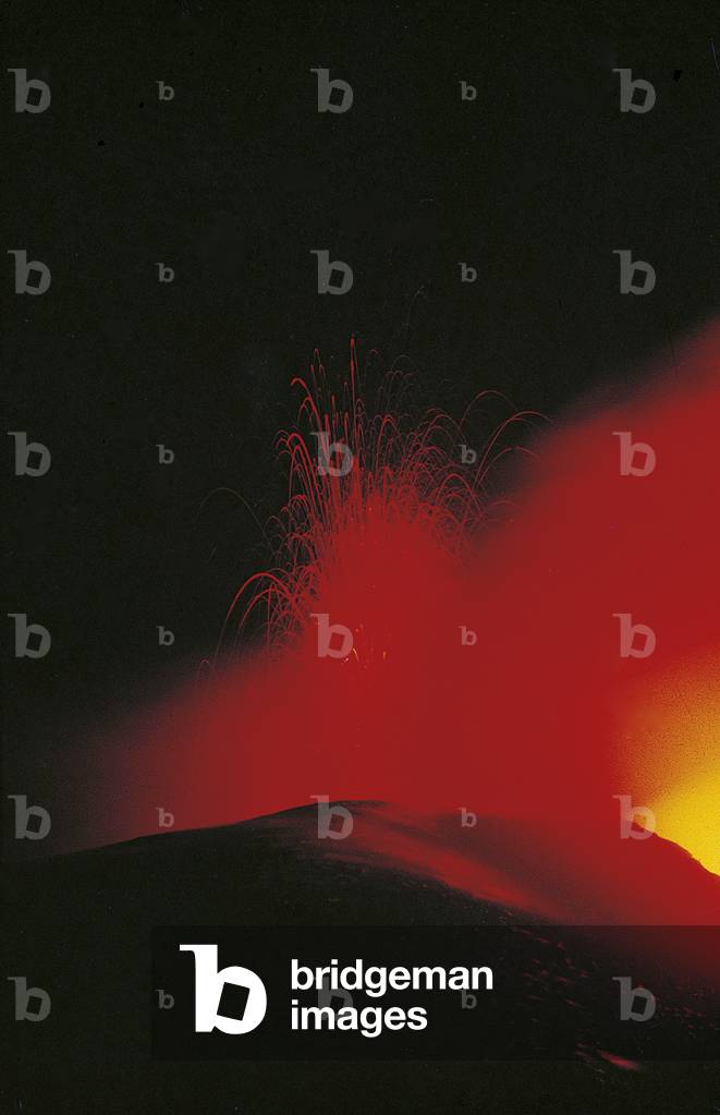 The Etna erupting, Italy