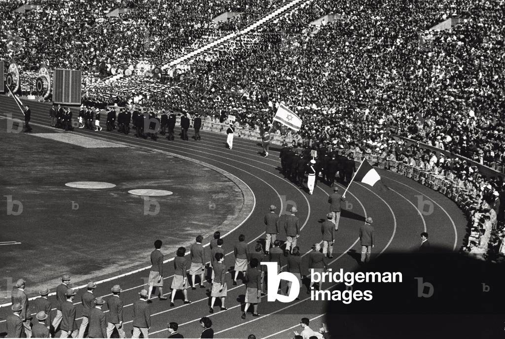 The Italian delegation is marching at Tokyo Olympic Games