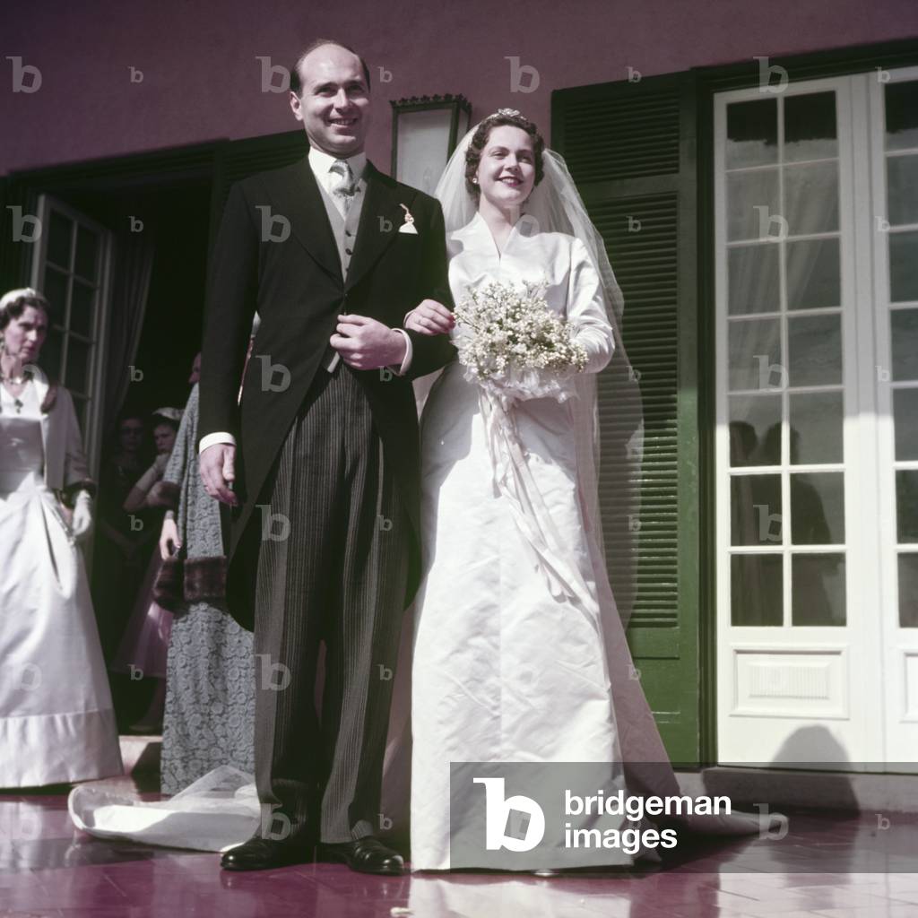 The wedding of the Princess Maria Pia of Savoy and the Prince Alexander of Yugoslavia, Cascais, Portugal