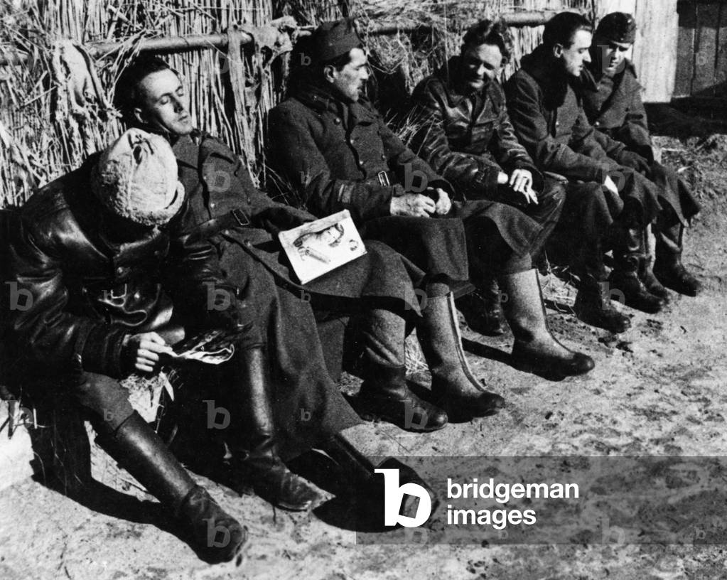 Hungarian soldiers resting