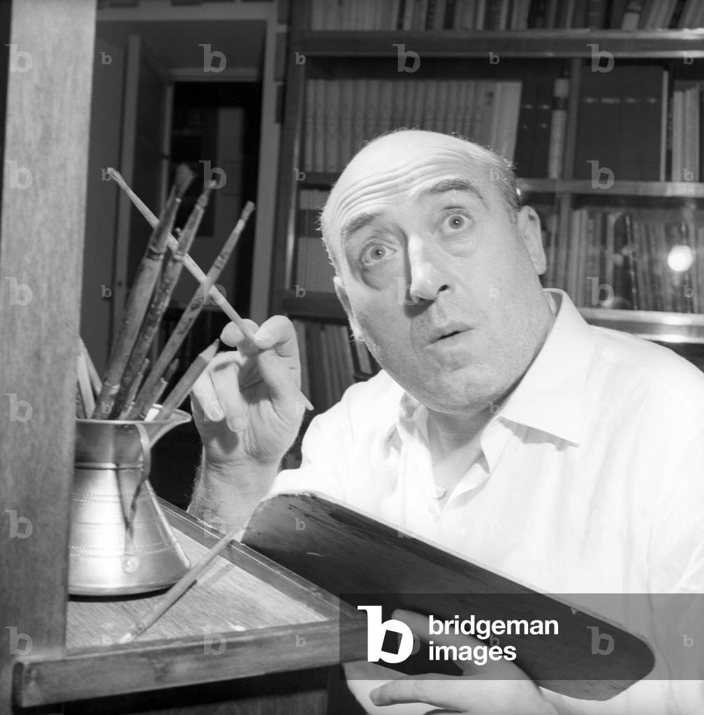 Cesare Zavattini in a funny expression