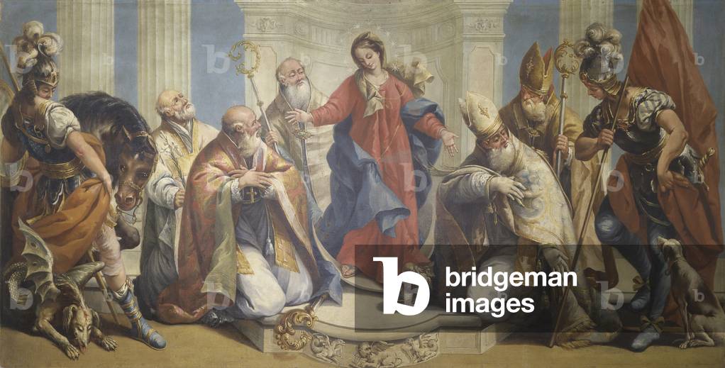 Our Lady among the saints protecting Belluno,1748 (oil on canvas)