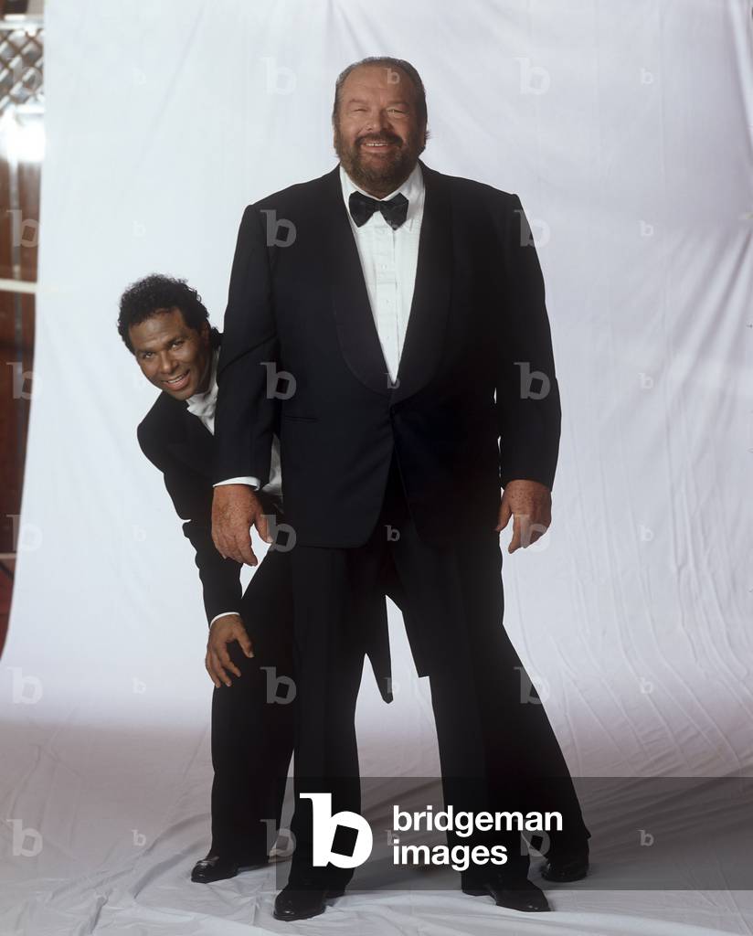 Bud Spencer with Philip Michael Thomas, Italy