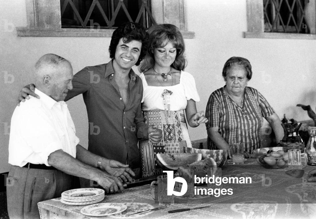 Little Tony with his uncle, his girlfriend and his grandmother