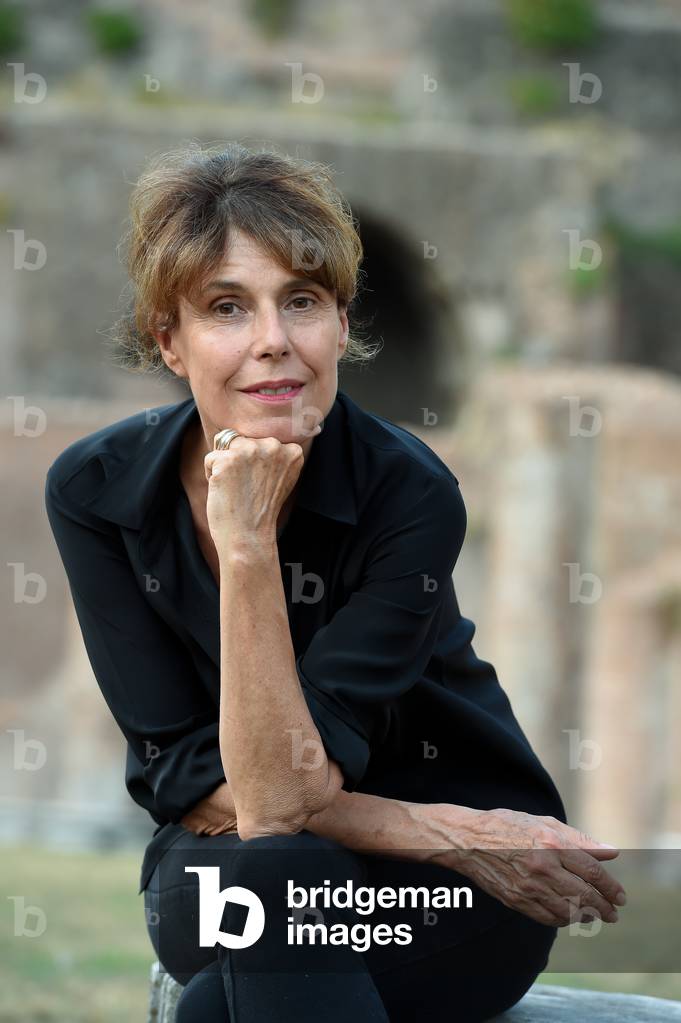 French writer Nathalie Leger at the XX edition of the International Literature Festival in Rome entitled 'Reading the world', in the new setting of the Palatine Stadium, Rome (Italy), July 24th, 2021 (photo)