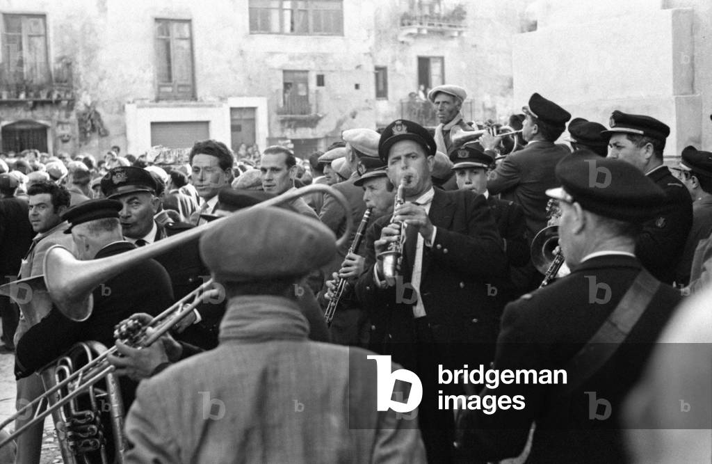 A band playing on a square in Agrigento, Agrigento, Italy