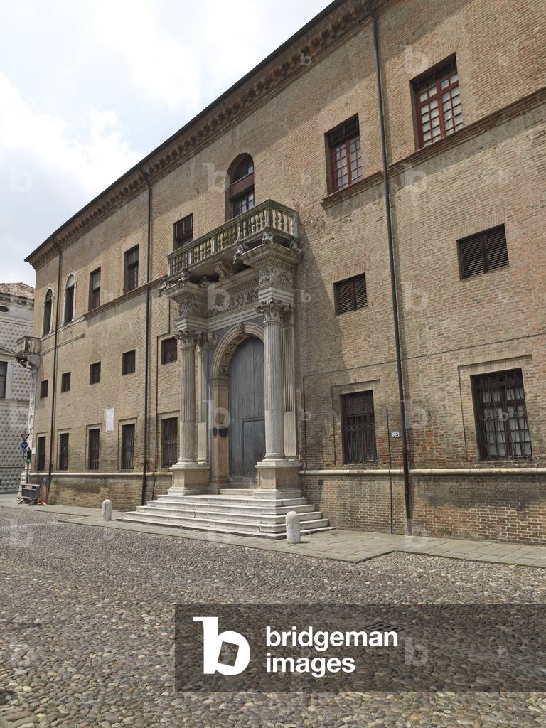 The portal of Palazzo Prosperi Sacrati, Ferrara, Emilia-Romagna, Italy (photo)