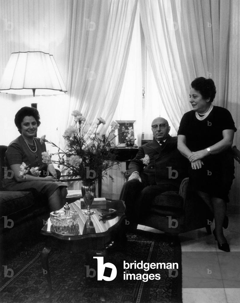 Mario Scelba with his family, Rome, Italy