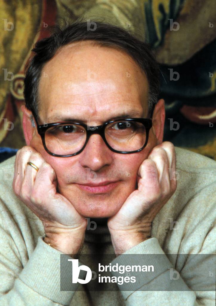 Close-up of Ennio Morricone, 1980 (photo)