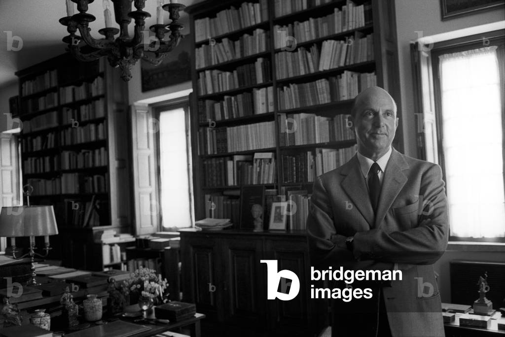 Umberto II of Italy in his study, Cascais, Portugal, 1960