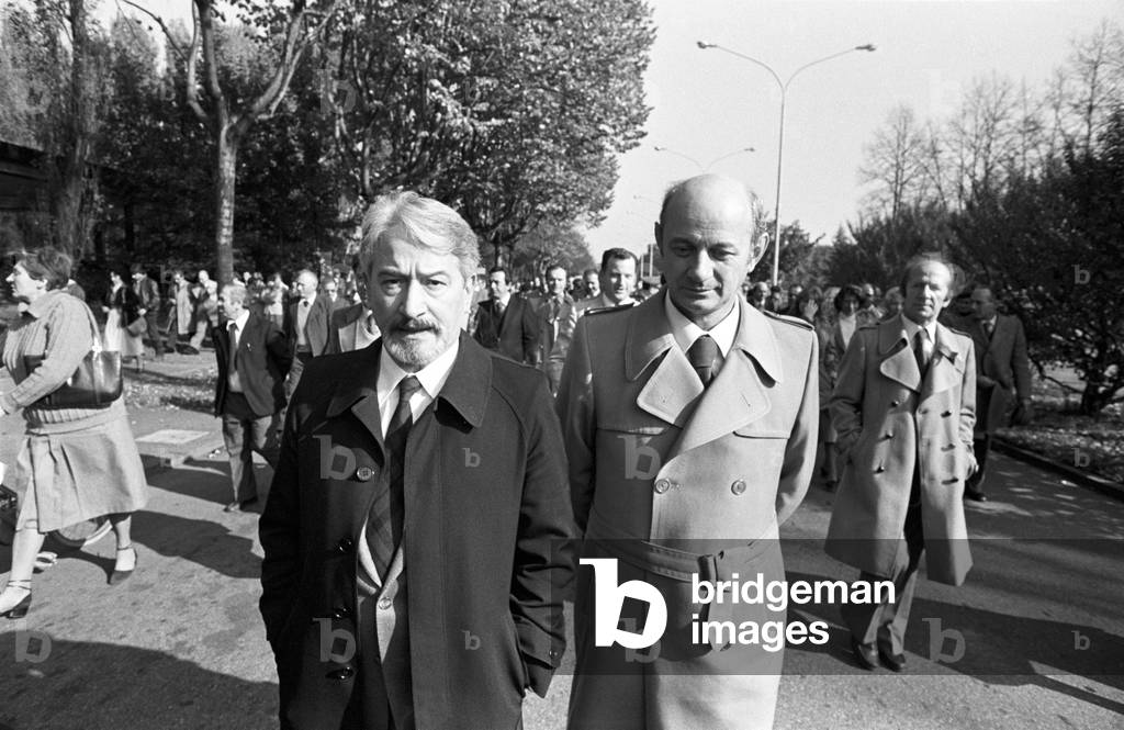 Procession at the memorial ceremony in honour of Enrico Mattei