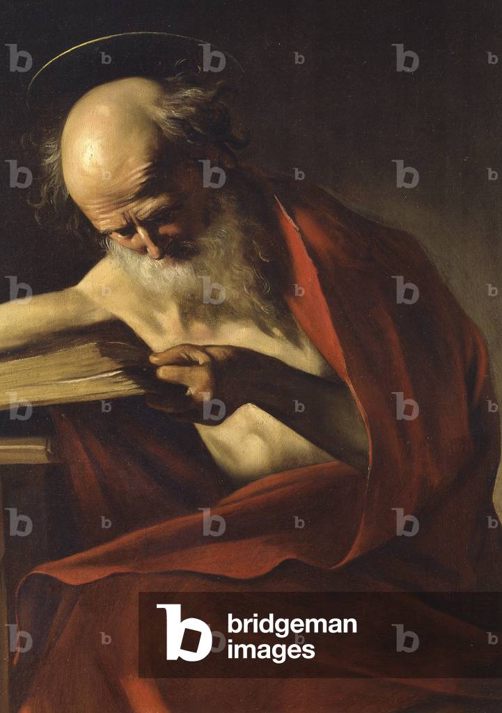 St. Jerome writing, by Michelangelo Merisi also known as Caravaggio, 1605, 17th Century, oil on canvas