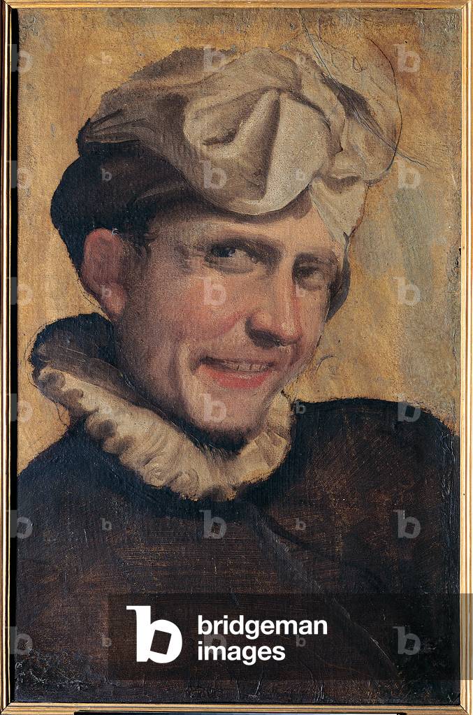 Young Man Laughing, 1583 - 1584 (oil on paper lined with canvas)