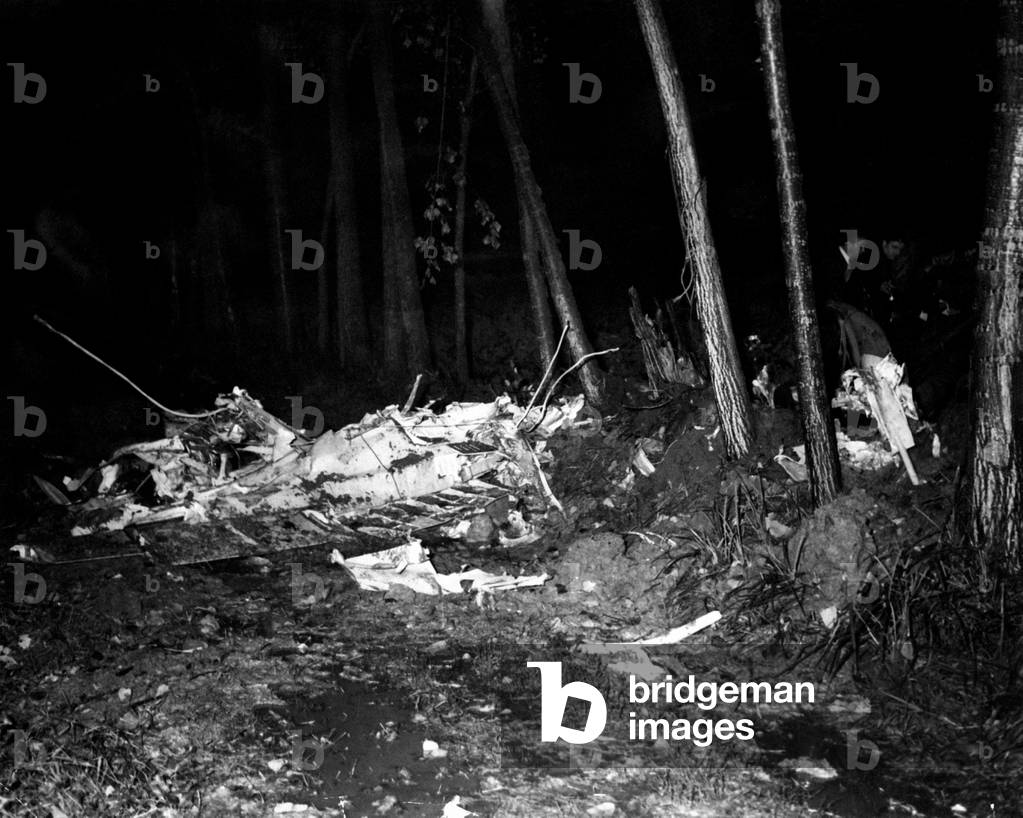 Wreckage of Enrico Mattei's airplane