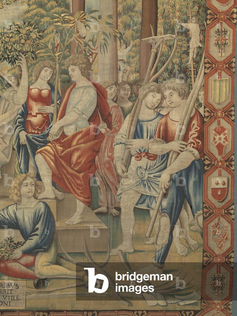 May (Maggio), by Benedetto da Milano upon drawing by Bramantino, c. 1503-1508, 16th century (tapestry)