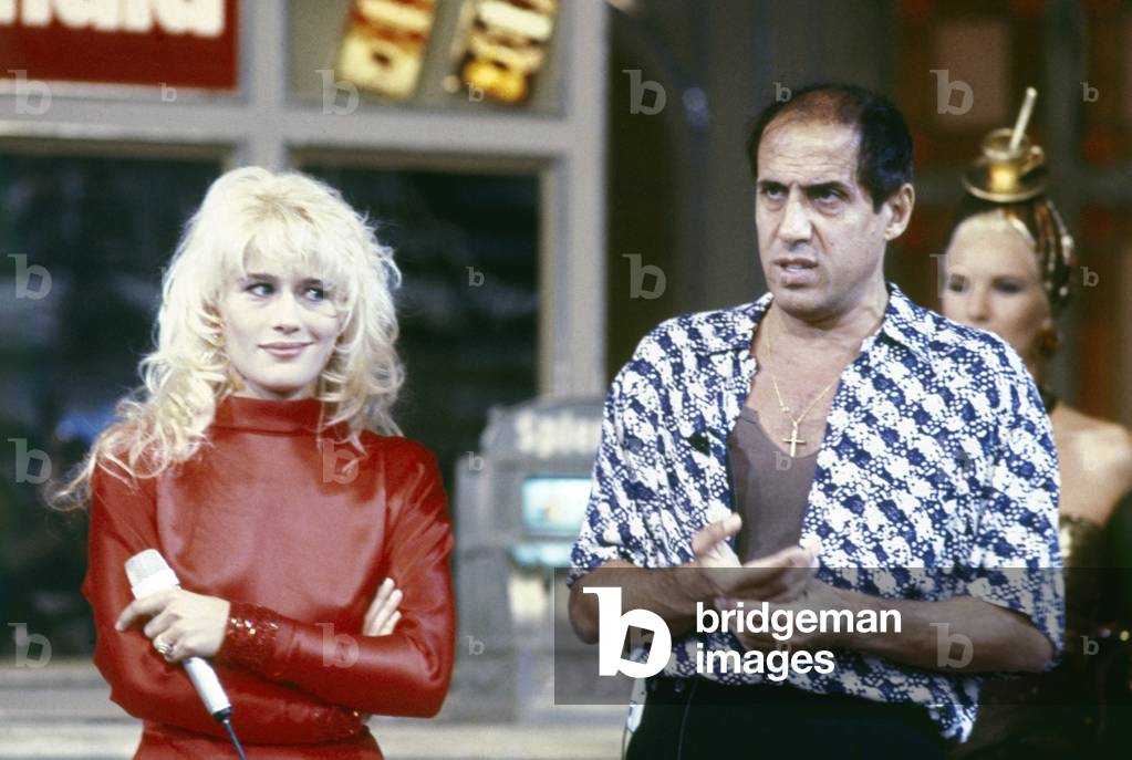 Adriano Celentano and Heather Parisi hosting Fantastico 8, Rome, Italy