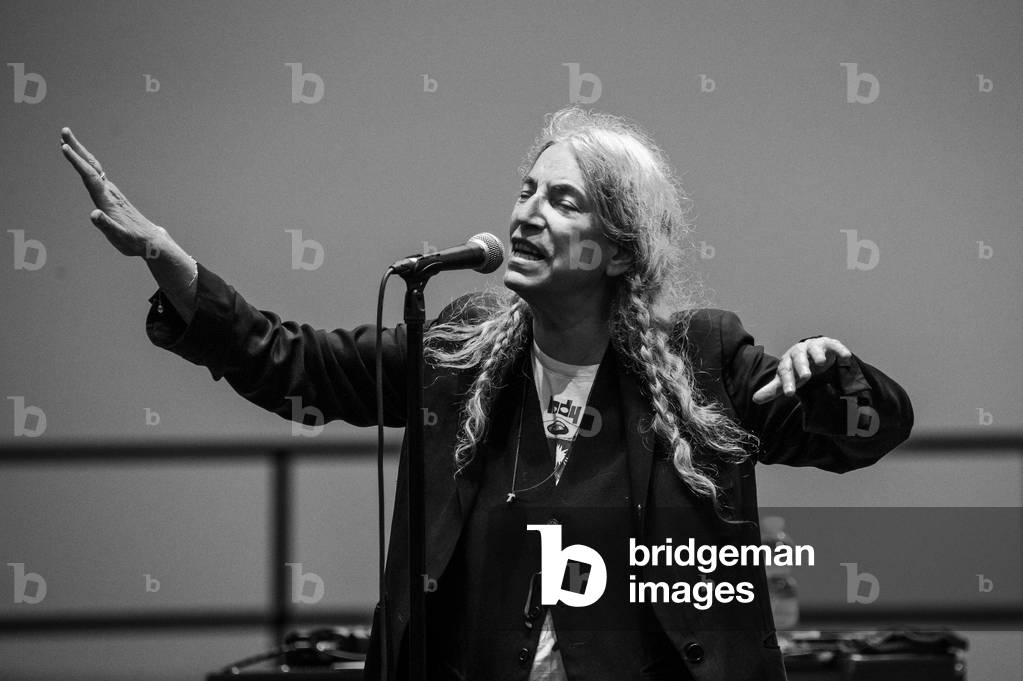 Patti Smith is back on tour, Gardone di Riviera, Italy, 2021 (b/w photo)