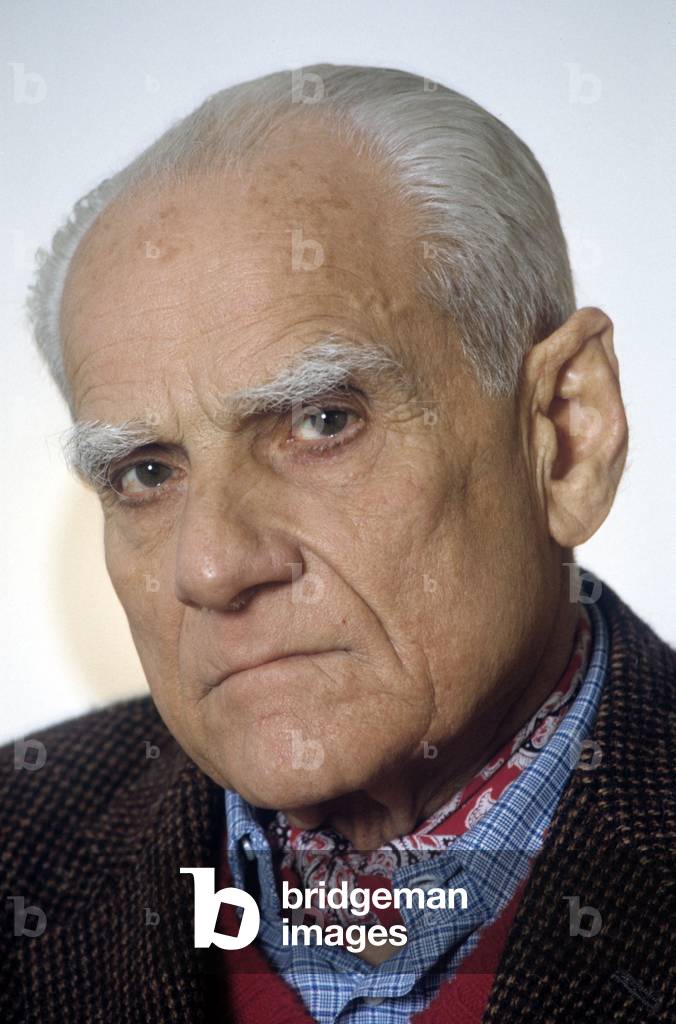Close-up of Alberto Moravia
