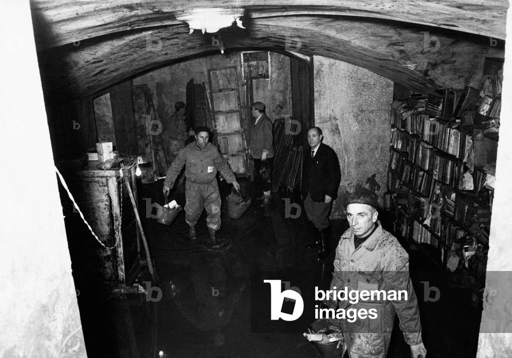 Workers at work in Florence Del Re Library