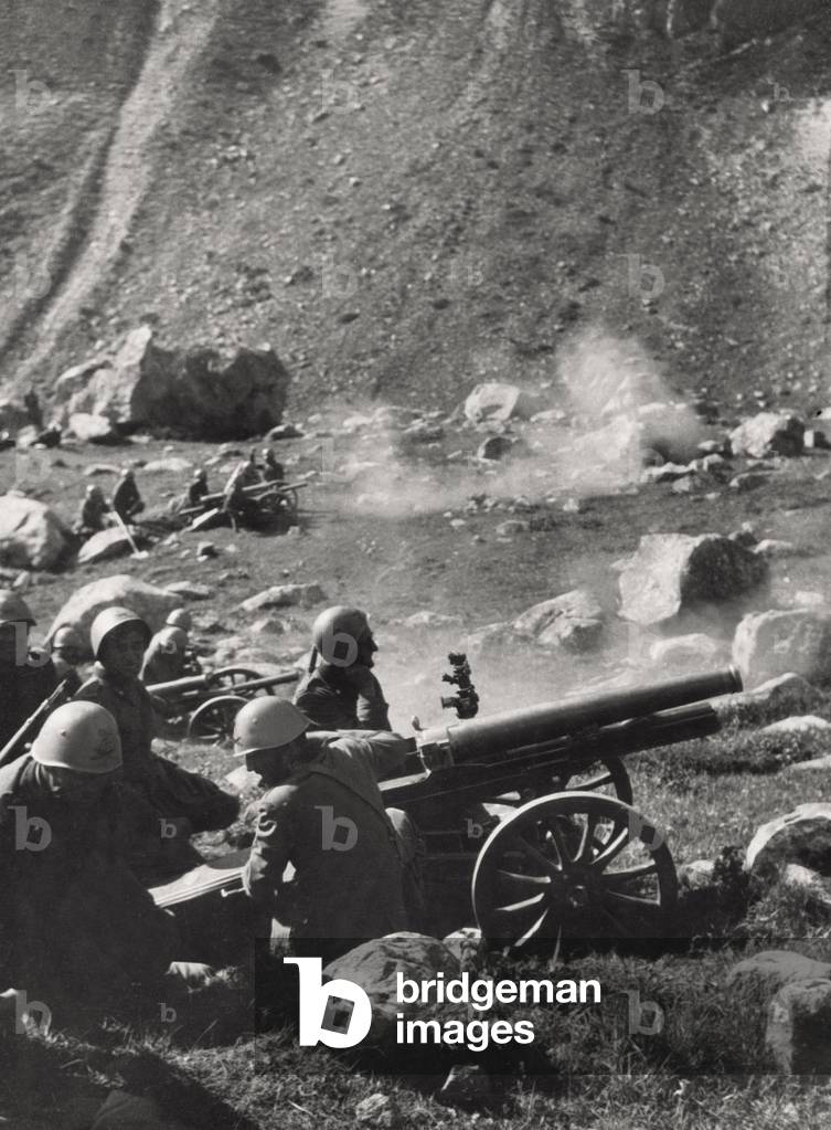 Italian artillery on the Yugoslav front