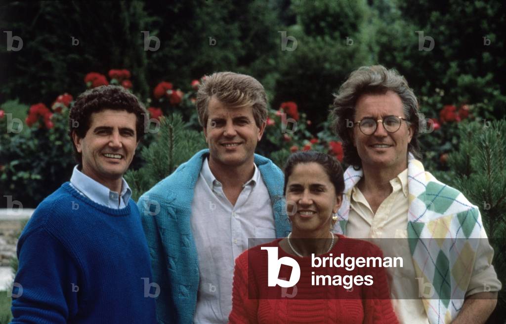 Luciano, Gilberto, Giuliana and Carlo Benetton smiling and posing