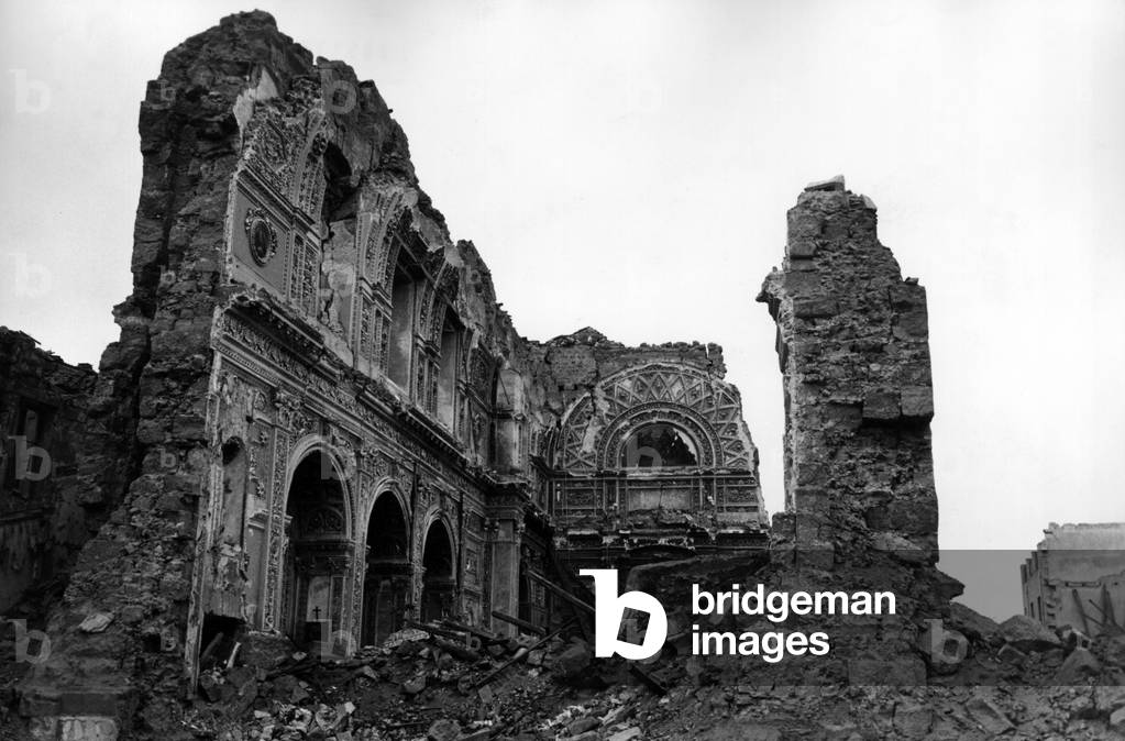 The ruins of the Chiesa Madre in Santa Margherita di Belice, Santa Margherita di Belice, Italy