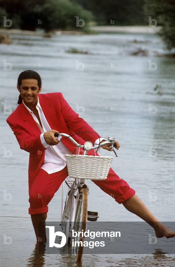 Fiorello on a bicycle