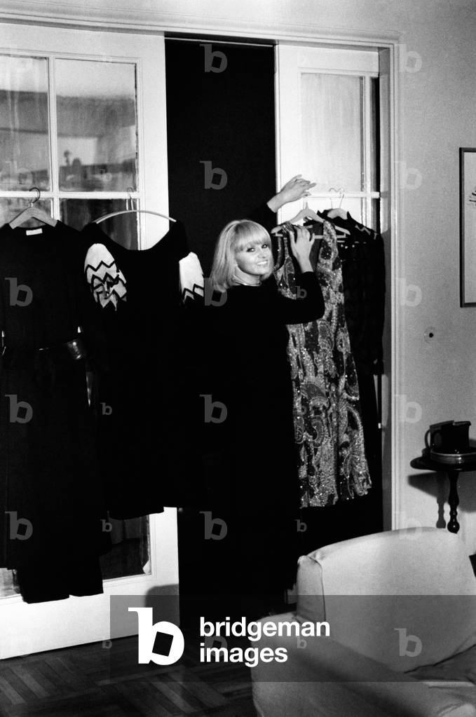 Carmen Villani with some dresses