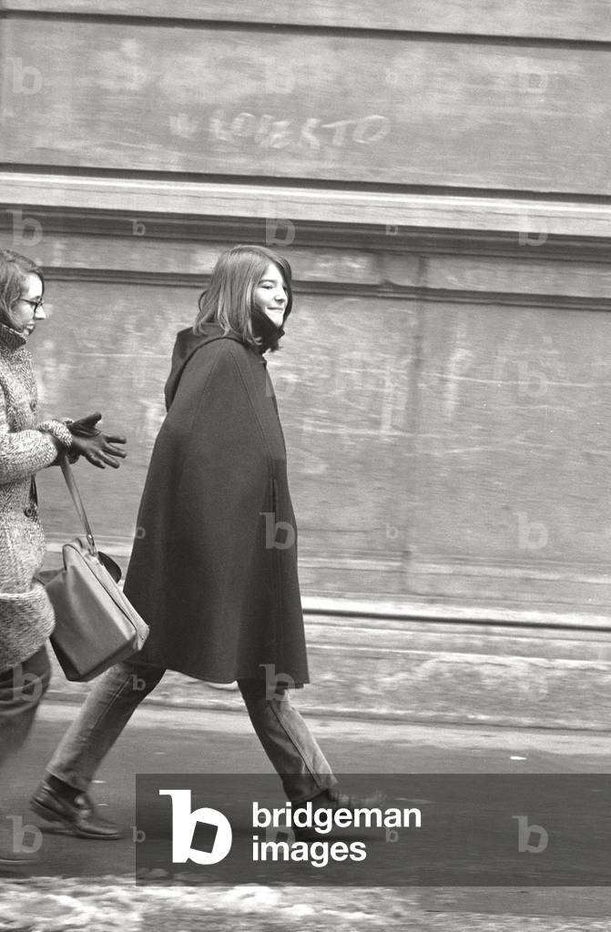 Two girls are going for a walk