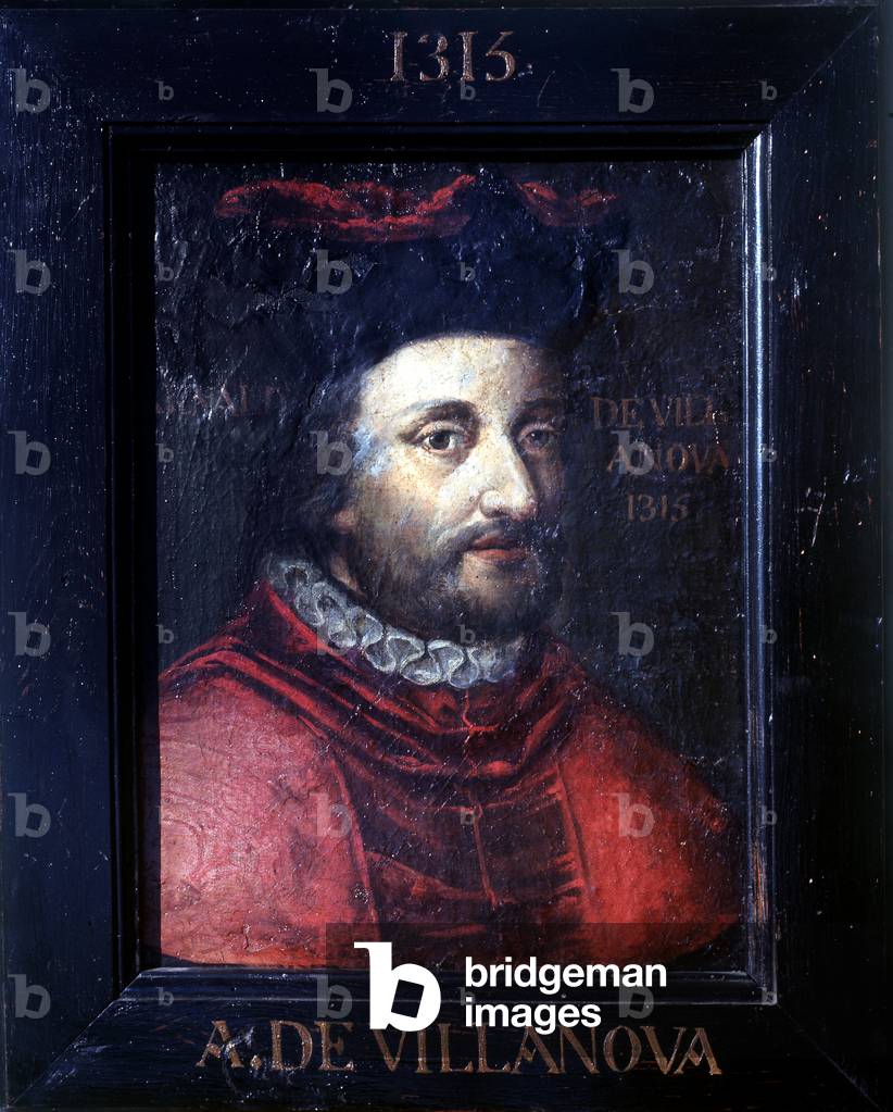 Portrait of Arnaldus de Villa Nova, 1315, 14th Century