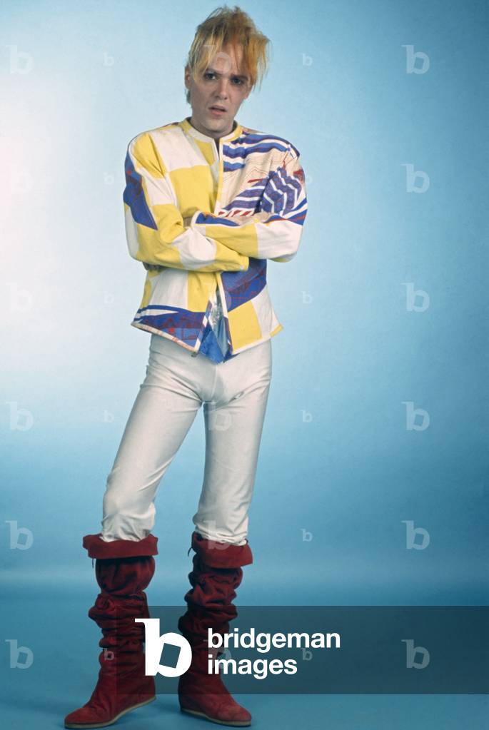 Alberto Camerini wearing freakish clothing, Italy