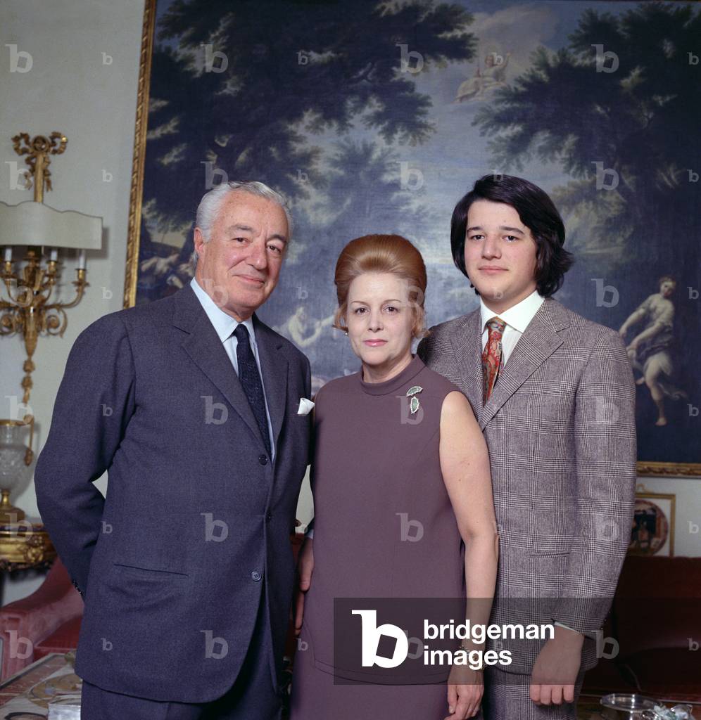 Vittorio De Sica and Maria Mercader with their son Christian, Italy, 1970 (photo)