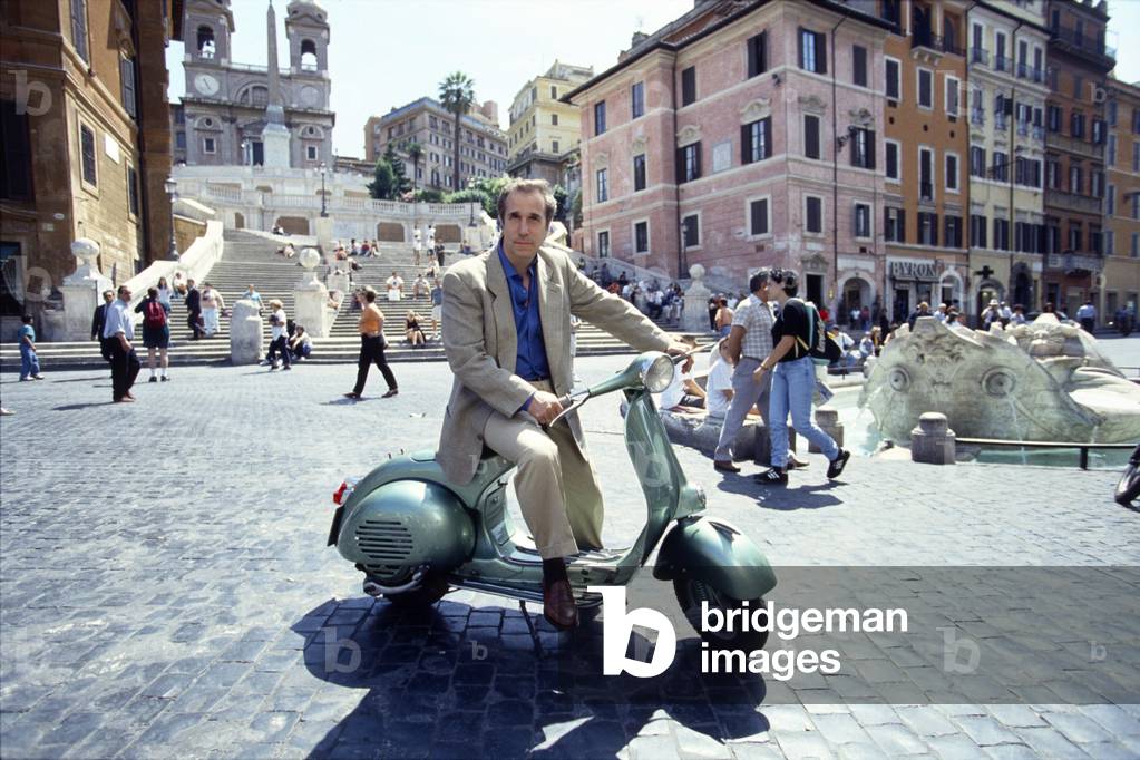 Henry Winkler on a Vespa in Rome, Rome, Italy