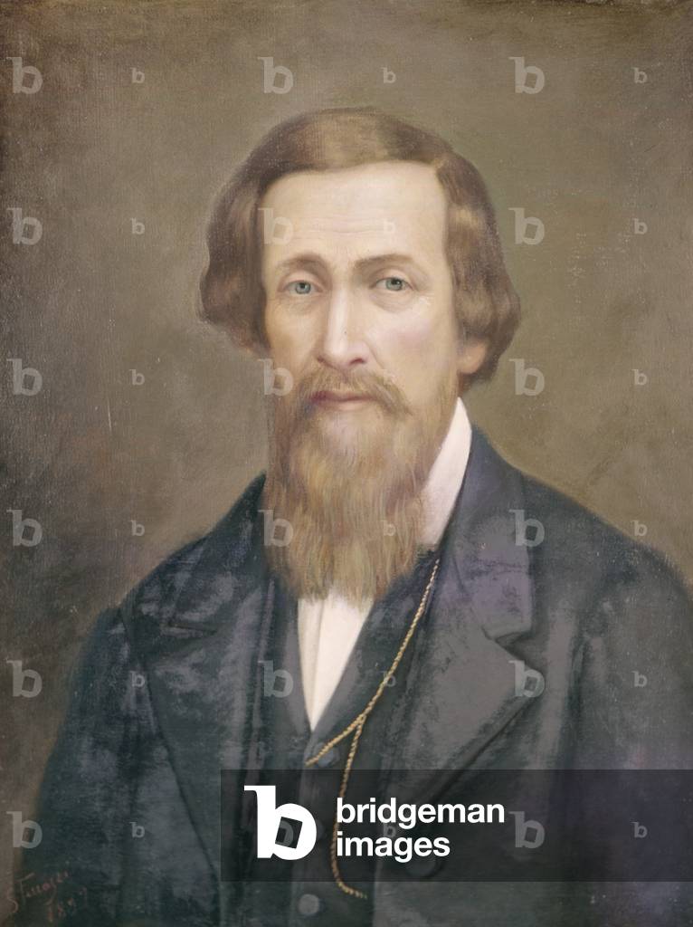 Portrait of Carlo Leopardi, by S. Ferrazzi, 19th Century, oil on canvas
