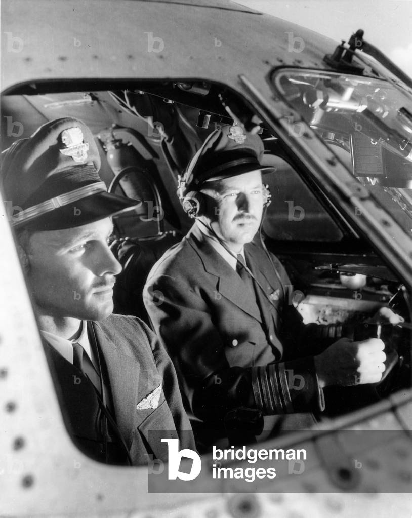Pilots in a cockpit