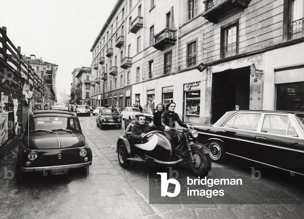 Milan on 1975, 1975 (b/w photo)