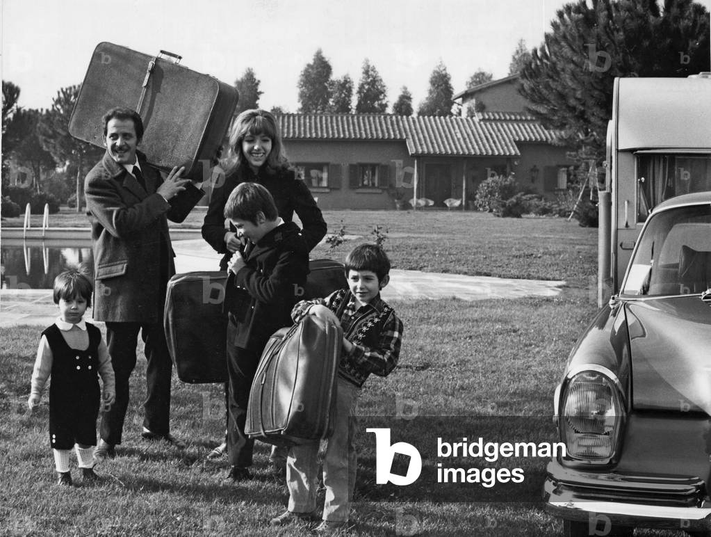 Domenico Modugno with Franca Gandolfi and their children