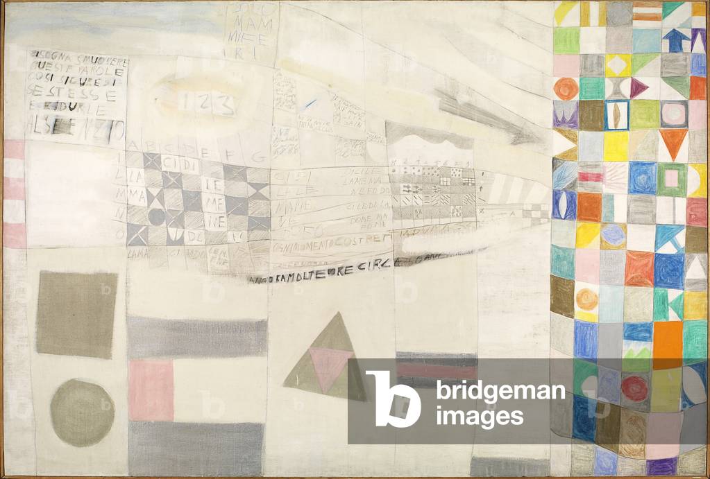 The King of Words, 1961 (acrylic and mixed media on canvas)