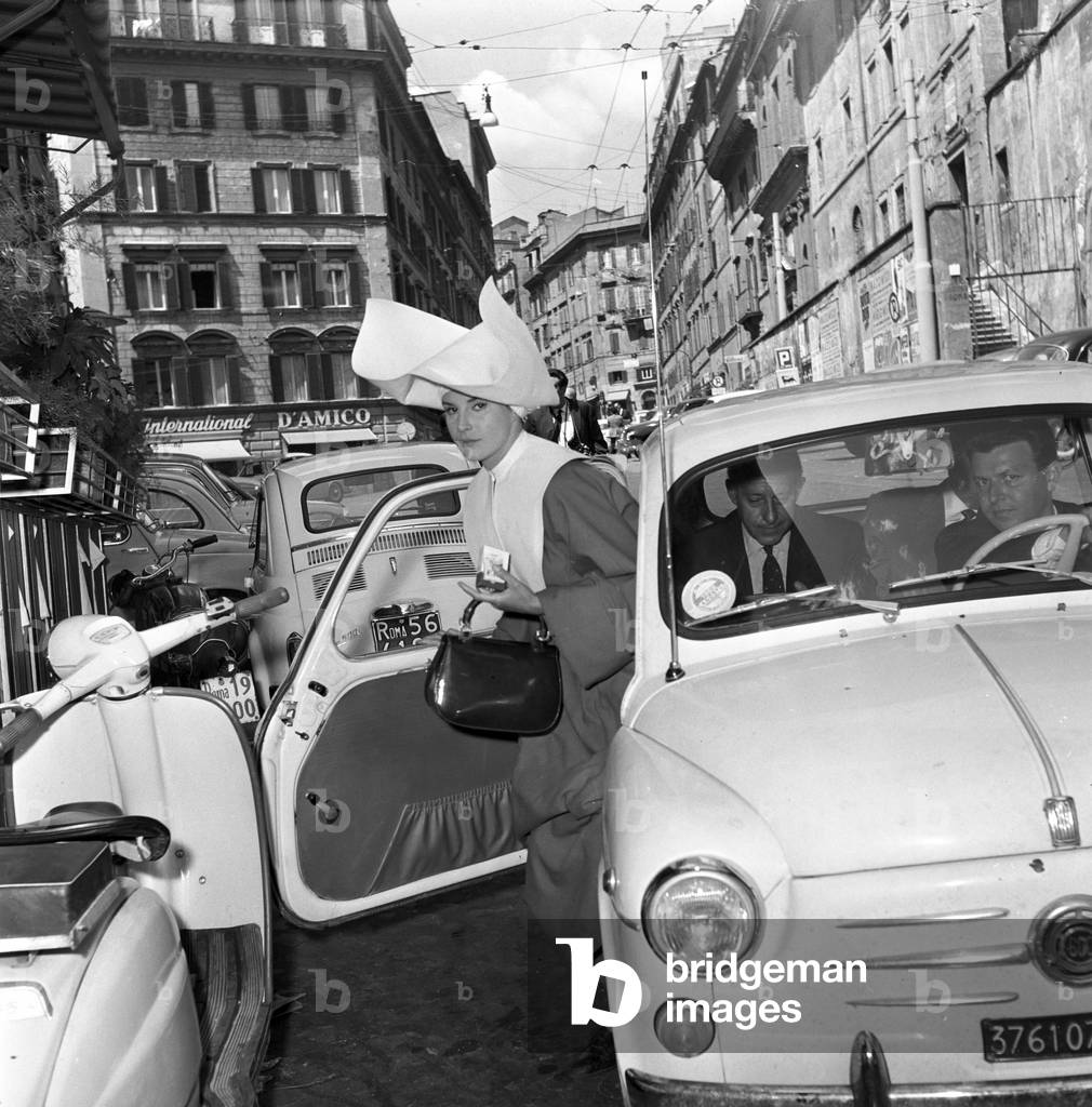 Antonella Lualdi as a nun, Italy, 1963 (b/w photo)